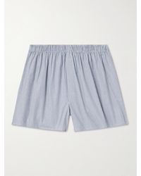 Sunspel - Striped Cotton Boxer Shorts - Lyst