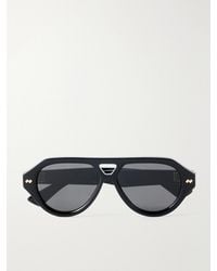 Bottega Veneta - Bold Ribbon Stud Aviator-style Recycled-acetate Sunglasses - Lyst