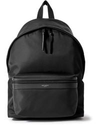 Saint Laurent - City Leather-trimmed Shell Backpack - Lyst