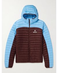 Ostrya - Throwing Fits Sapwood Logo-print Colour-block Quilted Ripstop Hooded Down Jacket - Lyst