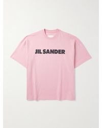 Jil Sander - Logo-Print Cotton-Jersey T-Shirt - Lyst
