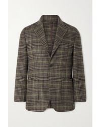 Rubinacci - Prince Of Wales Checked Wool Blazer - Lyst