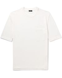 Zegna - Cotton-piqué T-shirt - Lyst