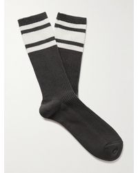 MR P. - Socken aus einer Baumwollmischung in Rippstrick mit Streifen - Lyst