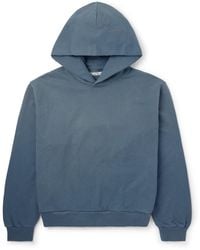 Acne Studios - Franziska Garment-Dyed Distressed Logo-Print Cotton-Blend Jersey Hoodie - Lyst