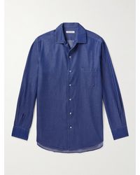 Loro Piana - Washed Cotton-chambray Shirt - Lyst