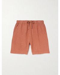 Hartford - Joggy Straight-leg Linen Bermuda Shorts - Lyst