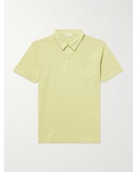 Sunspel - Riviera Slim-fit Supima Cotton-mesh Polo Shirt - Lyst