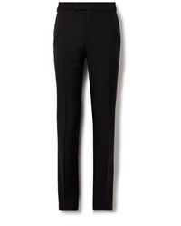 Kingsman - Argylle Slim-fit Tapered Wool And Mohair-blend Tuxedo Trousers - Lyst