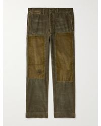 RRL - Field Straight-leg Patchwork Cotton-corduroy Trousers - Lyst