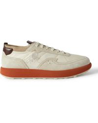 Berluti - Light Track Venezia Leather And Suede-trimmed Mesh Sneakers - Lyst
