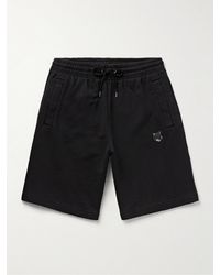 Maison Kitsuné - Straight-leg Logo-appliquéd Cotton-jersey Drawstring Shorts - Lyst