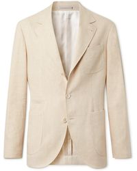 Brunello Cucinelli - Linen And Wool-blend Suit Jacket - Lyst