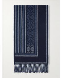 Loewe - Schal aus einer Woll-Kaschmirmischung mit Fransen - Lyst