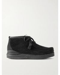 Visvim - Beuys Trekker-Folk Leather-Trimmed Suede Desert Boots - Lyst