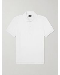 Tom Ford - Slim-Fit Cotton-Blend Terry Polo Shirt - Lyst