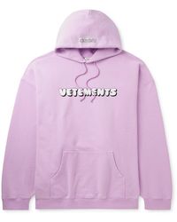 Vetements - Logo-print Cotton-blend Jersey Hoodie - Lyst