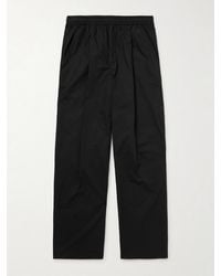 Folk - Straight-Leg Pleated Stretch Cotton-Ripstop Trousers - Lyst