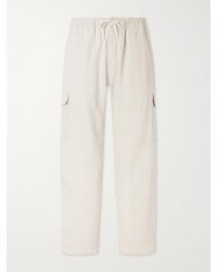 Monitaly - Malibu Wide-Leg Cotton Cargo Trousers - Lyst