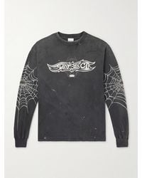 SAINT Mxxxxxx - Teflon Disco Distressed Printed Cotton-jersey T-shirt - Lyst