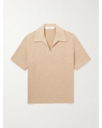 Séfr - Mate Cotton-blend Bouclé Polo Shirt - Lyst