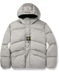 Stone Island - Reversible Quilted Econyl® Nylon Metal Hooded Down Jacket - Lyst