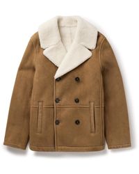 Yves Salomon - Double-breasted Shearling Peacoat - Lyst