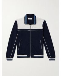 MR P. - Clubhouse Striped Cotton-Blend Jersey Track Jacket - Lyst
