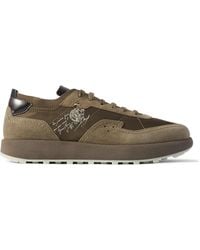 Berluti - Light Track Venezia Leather-trimmed Nylon And Suede Sneakers - Lyst