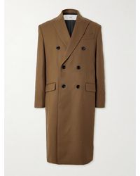 Ami Paris - Double-Breasted Wool-Gabardine Coat - Lyst