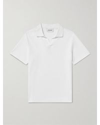 FRAME - Cotton-piqué Polo Shirt - Lyst