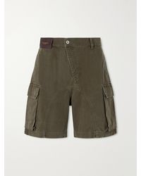 JW Anderson - Twisted Straight-Leg Cotton-Twill Shorts - Lyst