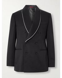 Brunello Cucinelli - Double-Breasted Shawl-Lapel Silk-Twill Tuxedo Jacket - Lyst