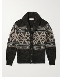 Brunello Cucinelli - Shawl-Collar Wool, Silk And Cashmere-Blend Cardigan - Lyst