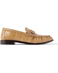 Saint Laurent - Le Loafer Monogram Logo-appliquéd Eel Penny Loafers - Lyst