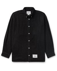 WTAPS - Button-down Collar Logo-appliquéd Denim Shirt - Lyst