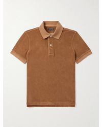 Tom Ford - Slim-fit Cotton-blend Terry Polo Shirt - Lyst