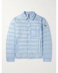 Moncler - Logo-Appliquéd Quilted Shell Down Shirt Jacket - Lyst