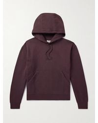 Saint Laurent - Logo-embroidered Cotton-jersey Hoodie - Lyst