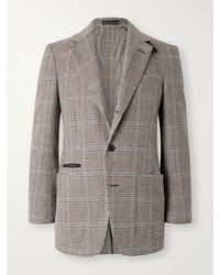 dunhill - Glen Prince Of Wales Checked Wool And Cashmere-blend Blazer - Lyst