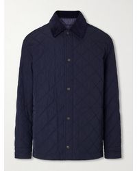 James Purdey & Sons - Cotton Corduroy-trimmed Padded Quilted Shell Jacket - Lyst