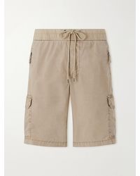 James Perse - Straight-Leg Stretch Cotton-Poplin Shorts - Lyst