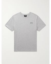 A.P.C. - T-shirt in jersey di cotone con logo Wave - Lyst