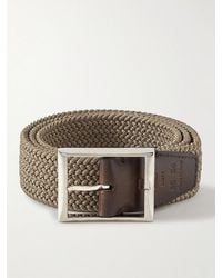 Berluti - 3.5cm Leather-trimmed Woven Elastic Belt - Lyst