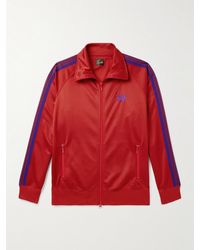 Needles - Logo-embroidered Striped Tech-jersey Track Jacket - Lyst