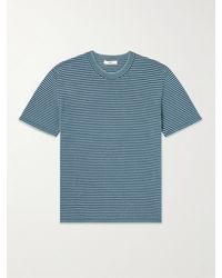 MR P. - Striped Cotton And Linen-blend T-shirt - Lyst