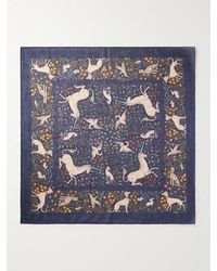 Drake's - Wool And Silk-Blend Scarf - Lyst