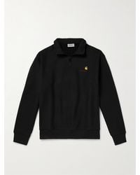 Carhartt - American Script Cotton-Blend Jersey Half-Zip Sweatshirt - Lyst