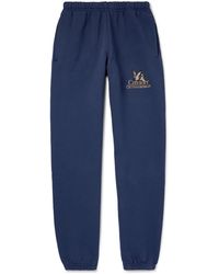 CHERRY LA - Tapered Logo-embroidered Cotton-jersey Sweatpants - Lyst