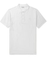 Burberry - Ekd Logo-Embroidered Cotton-Piqué Polo Shirt - Lyst
